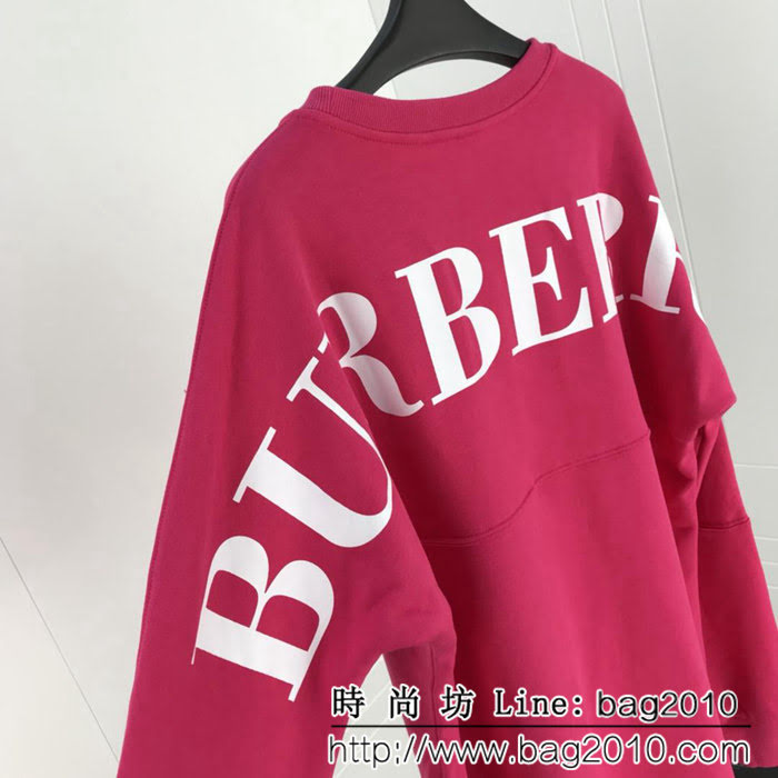 BURBERRY巴寶莉 18ss秋冬新款 背後大字母 寬鬆落肩長袖 男女同款 ydi1139